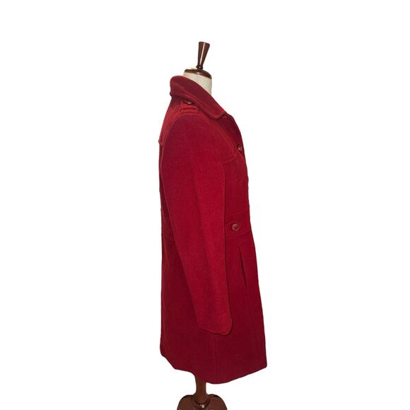 Kenneth Cole Women’s Red Button-Up Wool Coat – Size 12 – EUC - Picture 3 of 9